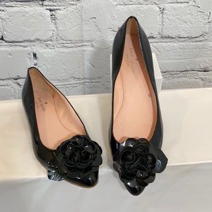 Gorgeous Kate Spade flats in black patent leather